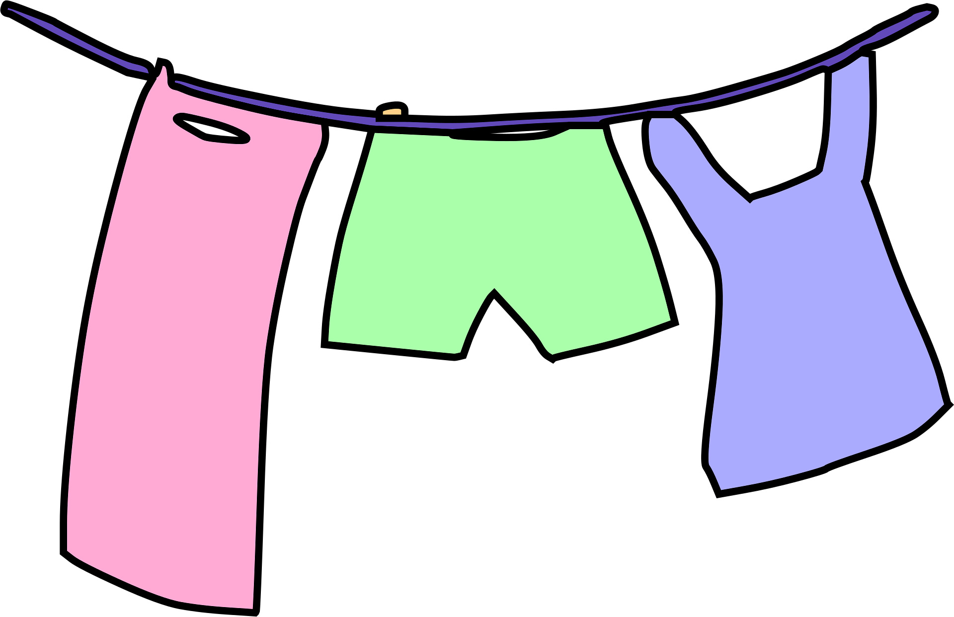 Clothing vocabulary illustration