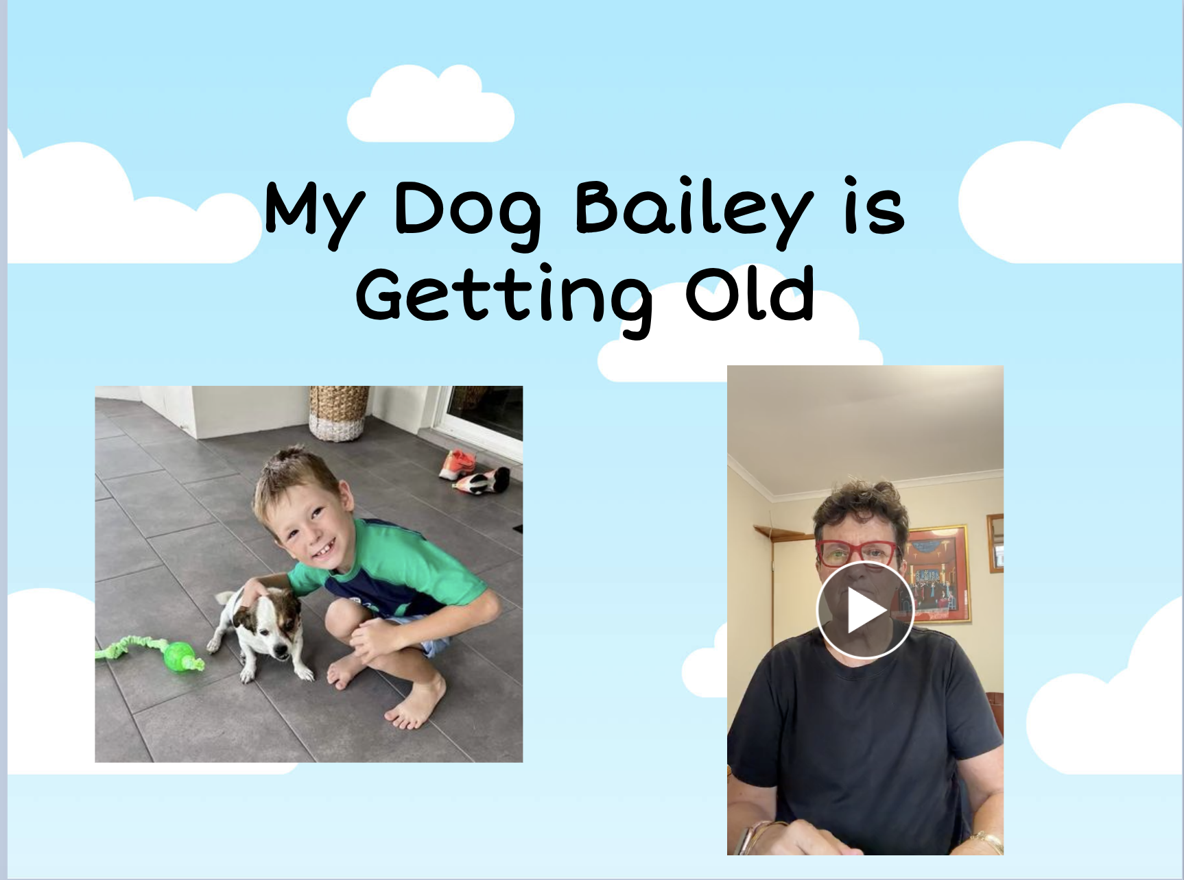 Social Story cover: My Dog Bailey is Getting Old