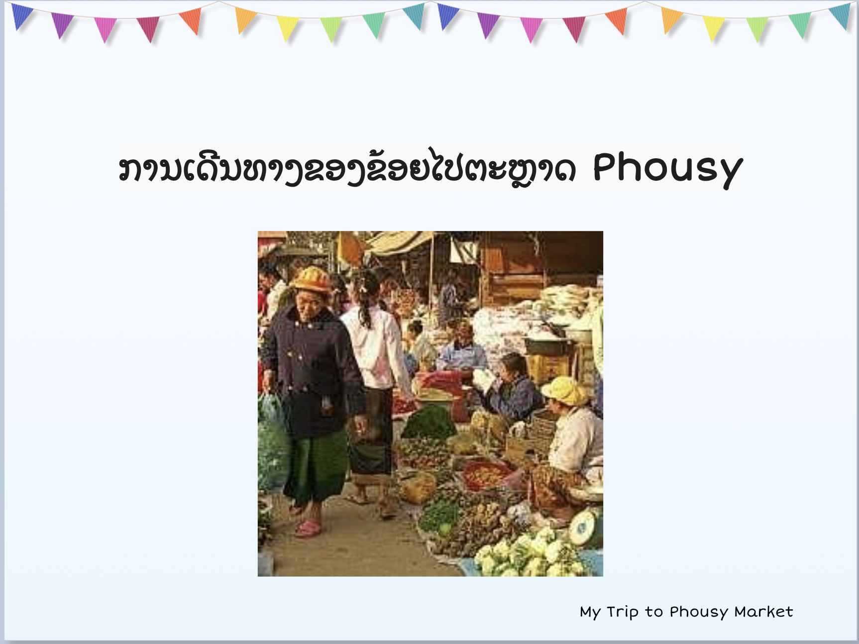 Social Story cover: My Trip to the Market