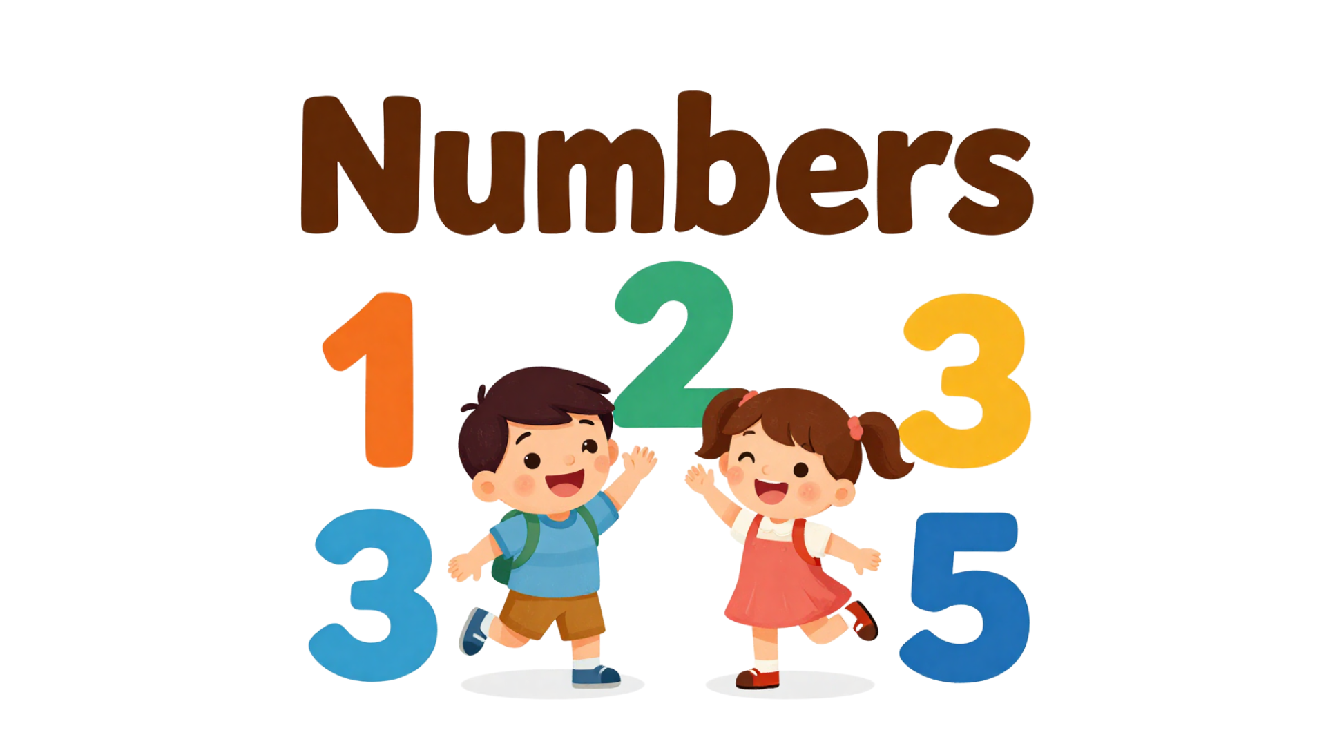 Illustrated cover for Auslan numbers video