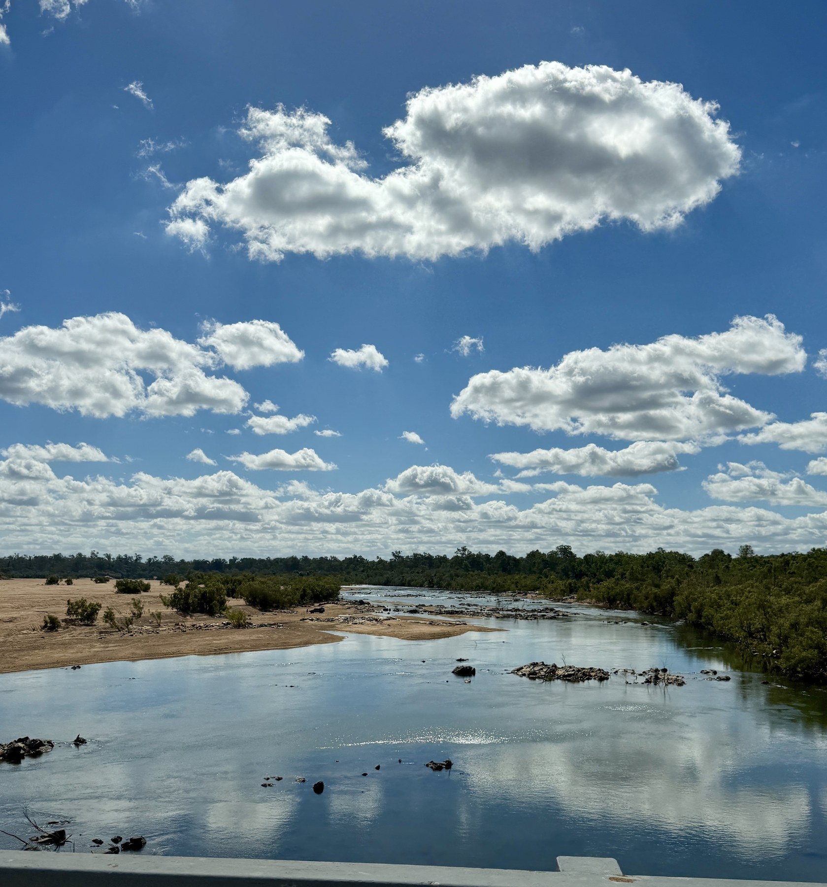 River and sky view near Belyando Crossing